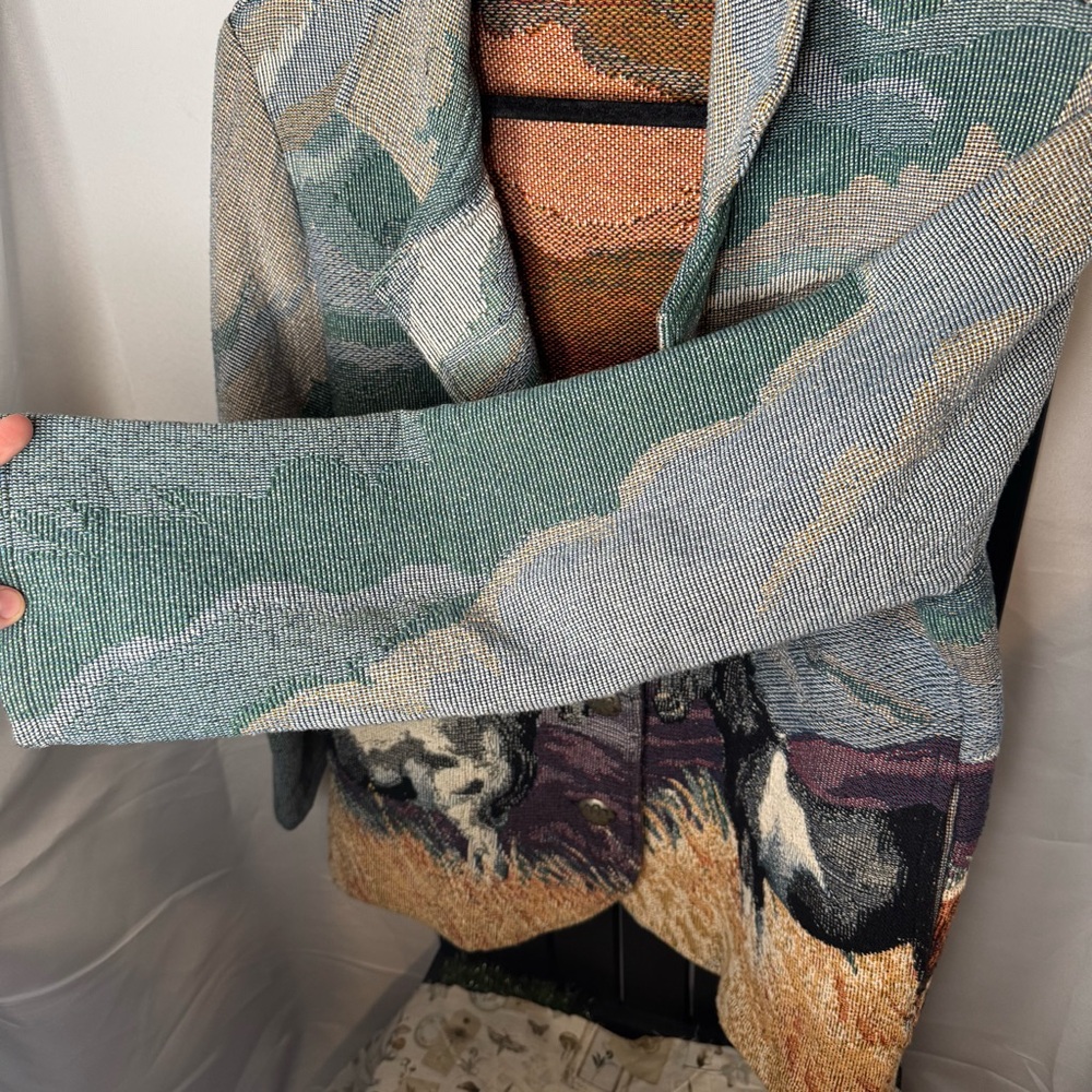 Vintage Painted Pony Tapestry Blazer - Picture 7 of 12